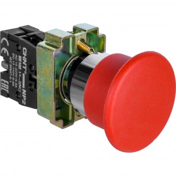 Грибок" Φ40мм (2) с самовозвратом NP2-BC42 без подсветки красная 1НЗ IP40 Кнопка управления CHINT Красный AC/DC "GPIBOK"-Φ40MM-(2)-C-CAMOBOZBPATOM-NP2-BC42-BEZ-PODCBETKI-KPACHAYA-1HZ-IP40
