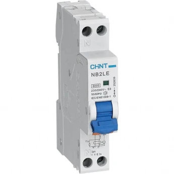 NB2LE 1P+N 25А 30мА 1мод., х-ка B, электронный тип AС, 6кА (R) Диф. автомат CHINT AC 50/60 Гц