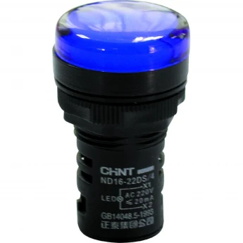 ND16-22DS/2C синий, compact, встр. резистор, IP65 AC/DC24В (R) Индикатор CHINT 2000 мм