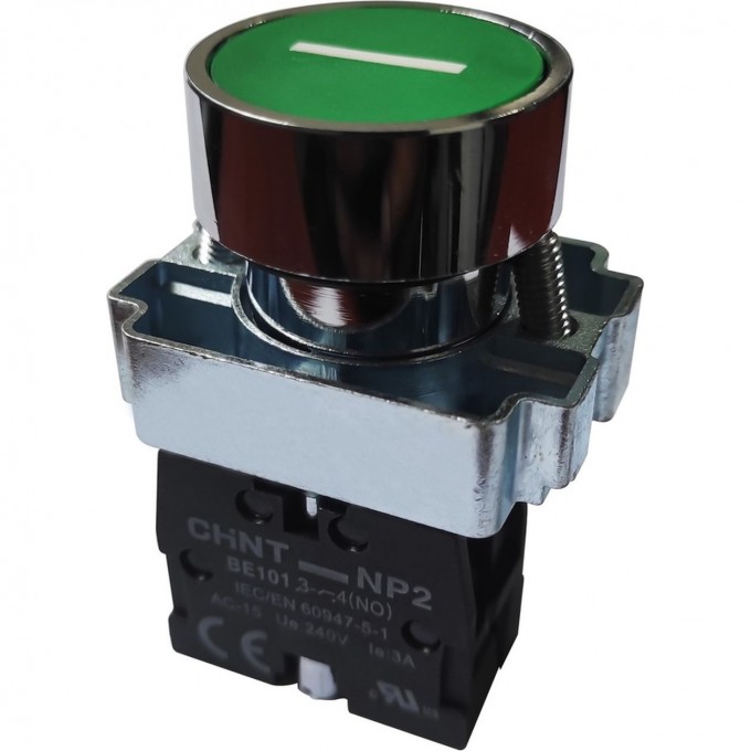 NP2-BA3311 маркировкой, 1НО, IP40 (R) Кнопка управления CHINT Зеленый AC/DC NP2-BA3311-MAPKIPOBKOI,-1HO,-IP40-(R)