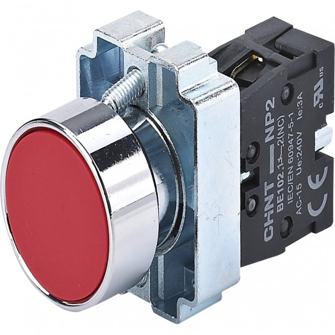 NP2-BA41 без подсветки красная, 1НО, IP40 (R) Кнопка управления CHINT Красный AC/DC NP2-BA41-BEZ-PODCBETKI-KPACHAYA,-1HO,-IP40-(R)