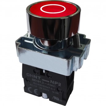 NP2-BA4322 маркировкой, 1НЗ, IP40 (R) Кнопка управления CHINT Красный AC/DC