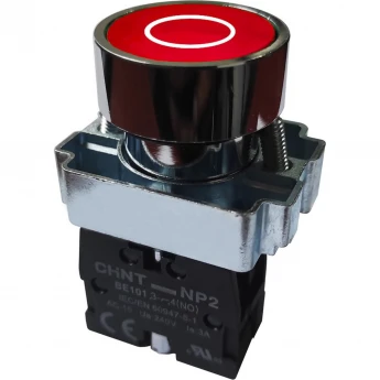 NP2-BA4322 маркировкой, 1НЗ, IP40 (R) Кнопка управления CHINT Красный AC/DC