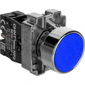 NP2-BA61 без подсветки синяя, 1НО, IP40 (R) Кнопка управления CHINT Синий AC/DC