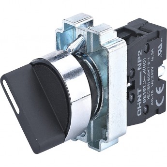 NP2-BD21, 2 положения фиксацией, 1НО, IP40 (R) Переключатель CHINT Черный AC/DC