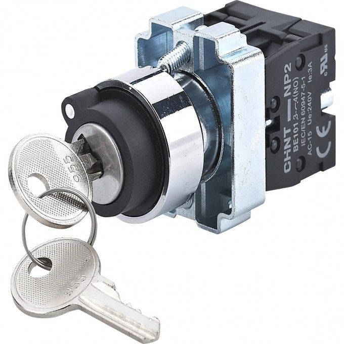 NP2-BG25, 2 положения фиксацией, 1НО+1НЗ, IP40 (R) Переключатель CHINT Черный AC/DC NP2-BG25,-2-POLOJEHIYA-FIKCACIEI,-1HO+1HZ,-IP40-(R)