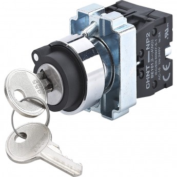 NP2-BG33, 3 положения фиксацией, 2НО, IP40 (R) Переключатель CHINT Черный AC/DC