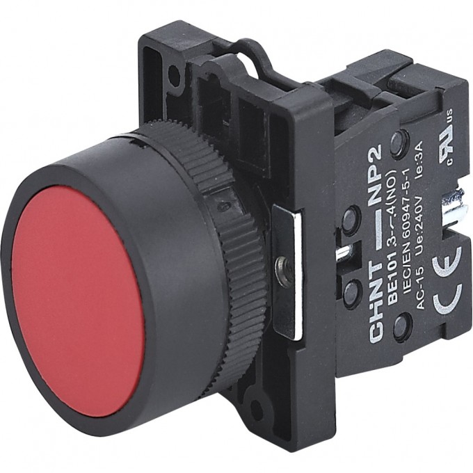 NP2-EA41 без подсветки красная 1НО, IP40 (R) Кнопка управления CHINT Красный AC/DC NP2-EA41-BEZ-PODCBETKI-KPACHAYA-1HO,-IP40-(R)