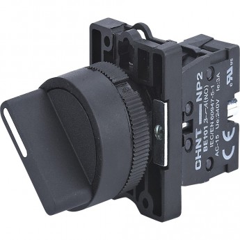NP2-ED51, 3 положения возвратом, 1НО IP40 (R) Переключатель CHINT Черный AC/DC