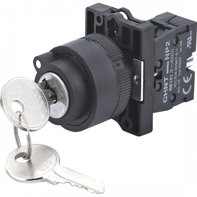 NP2-EG31, 3 положения фиксацией, 1НО, IP40 (R) Переключатель CHINT Черный AC/DC NP2-EG31,-3-POLOJEHIYA-FIKCACIEI,-1HO,-IP40-(R)