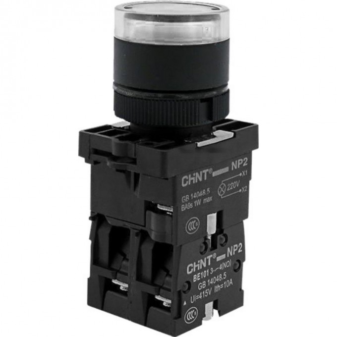NP2-EW3165 1НО+1НЗ белая AC/DC230В(LED), IP40 (R) Кнопка управления CHINT Белый Круглая NP2-EW3165-1HO+1HZ-BELAYA-AC/DC230B(LED),-IP40-(R)