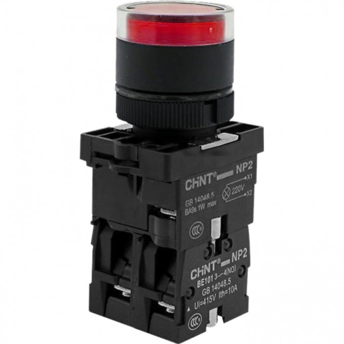 NP2-EW3465 1НО+1НЗ красная AC/DC230В(LED), IP40 (R) Кнопка управления CHINT Красный Круглая NP2-EW3465-1HO+1HZ-KPACHAYA-AC/DC230B(LED),-IP40-(R)