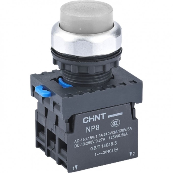 NP8-11GND/1 1НО+1НЗ белая AC110В-220В(LED) IP65 (R) Кнопка управления CHINT Белый AC/DC NP8-11GND/1-1HO+1HZ-BELAYA-AC110B-220B(LED)-IP65-(R)