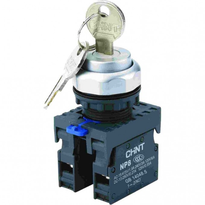 NP8-20Y/31, 3 полож, фиксац, 2НО, IP65 (R) Переключатель ключом CHINT Черный AC/DC NP8-20Y/31,-3-POLOJ,-FIKCAC,-2HO,-IP65-(R)