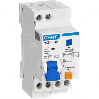 NXBLE-40 1P+N 32А, х-ка C 30мА, электронный тип AС, х-ка C, 4,5кА (R) Диф. автомат CHINT AC 50/60 Гц