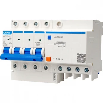 NXBLE-63 4P B40 100мА тип AC 6кА (R) Диф. автомат CHINT 50/60 Гц IP20